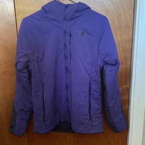 Purple lightweight north face jacket